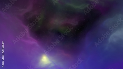 High Resolution Star Nebula Generated in a 3D Simulator