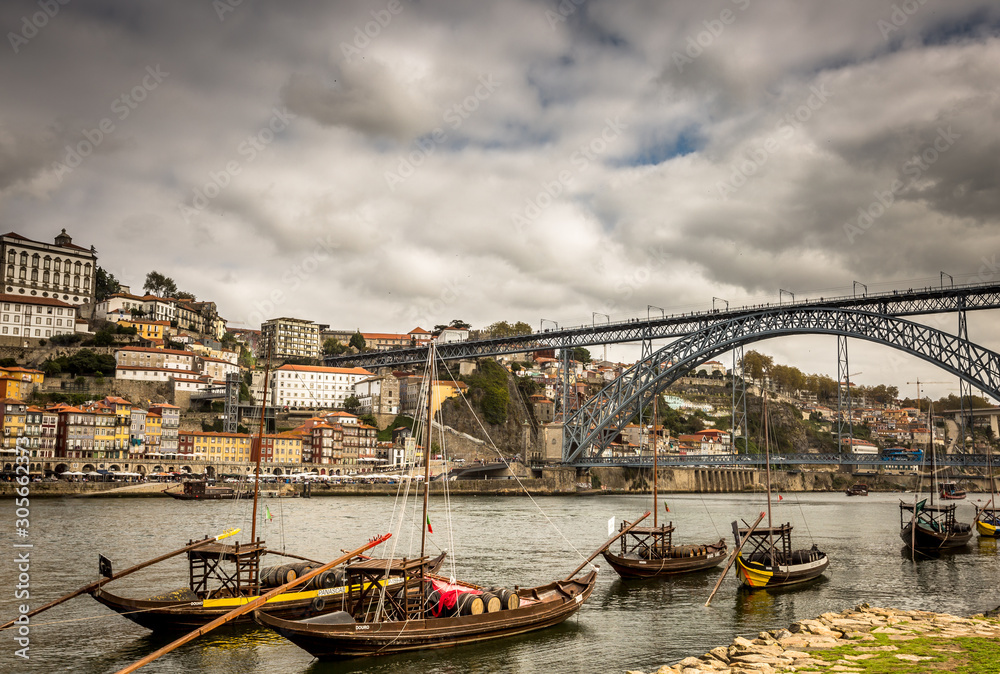 Porto, Portugal at Dom Luis Bridge.