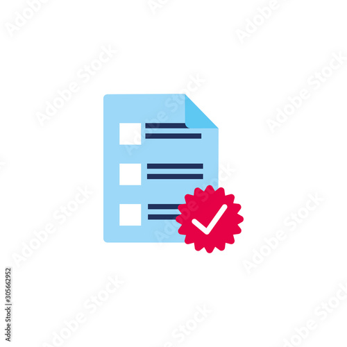 vote paper document flat style icon
