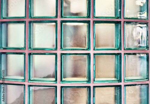 Abstract background of glass blocks.