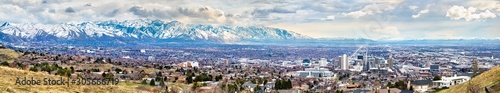 Panorama of Salt Lake City in Utah
