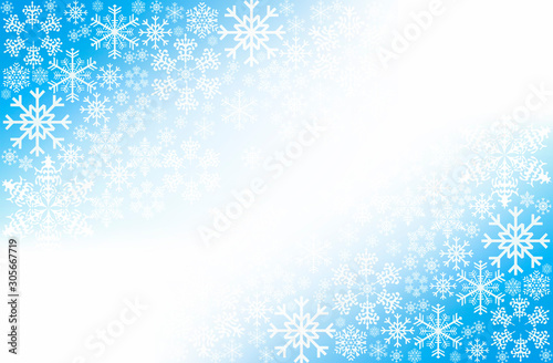 creative idea for background. white snowflakes on a blue background © assoli