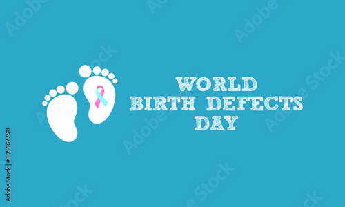 Vector illustration on the theme of World Birth Defects Day on March 3rd.