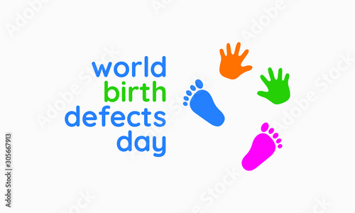 Vector illustration on the theme of World Birth Defects Day on March 3rd.