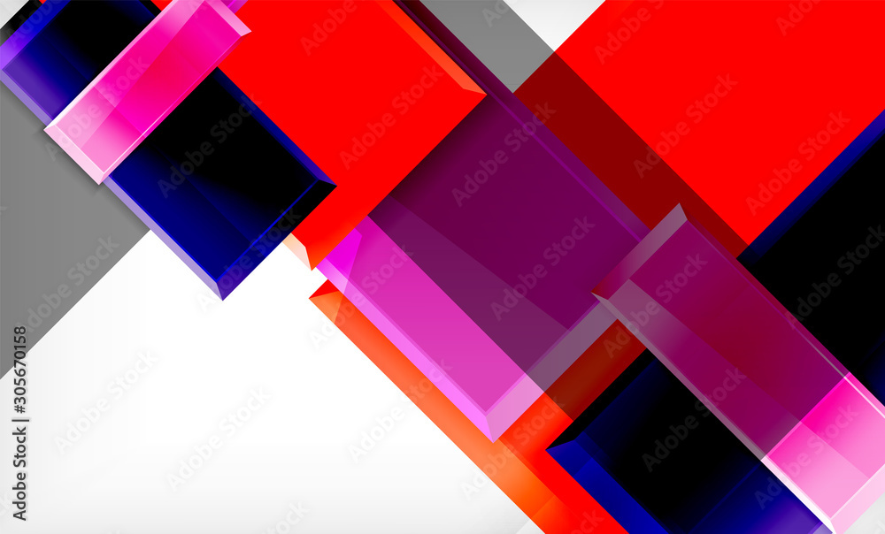 Bright colorful square shape blocks geometrical background Bright colorful square shape blocks geometrical background