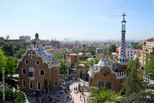 A View of Park Guell in Barcelona