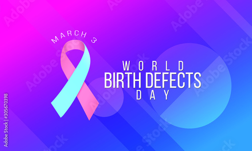 Vector illustration on the theme of World Birth Defects Day on March 3rd.