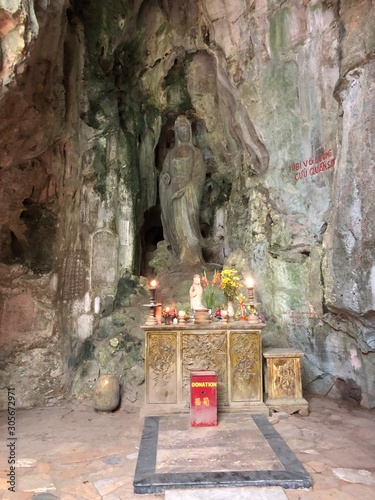 Religious statue in a cave, Marble Mountain, Vietnam