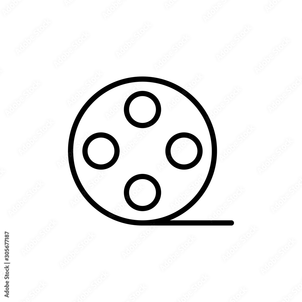 Film Reel Vector Line Icons of Network and Communication. Pixel perfect. Film Reel Vector Line Icons of Network and Communication. Pixel perfect.