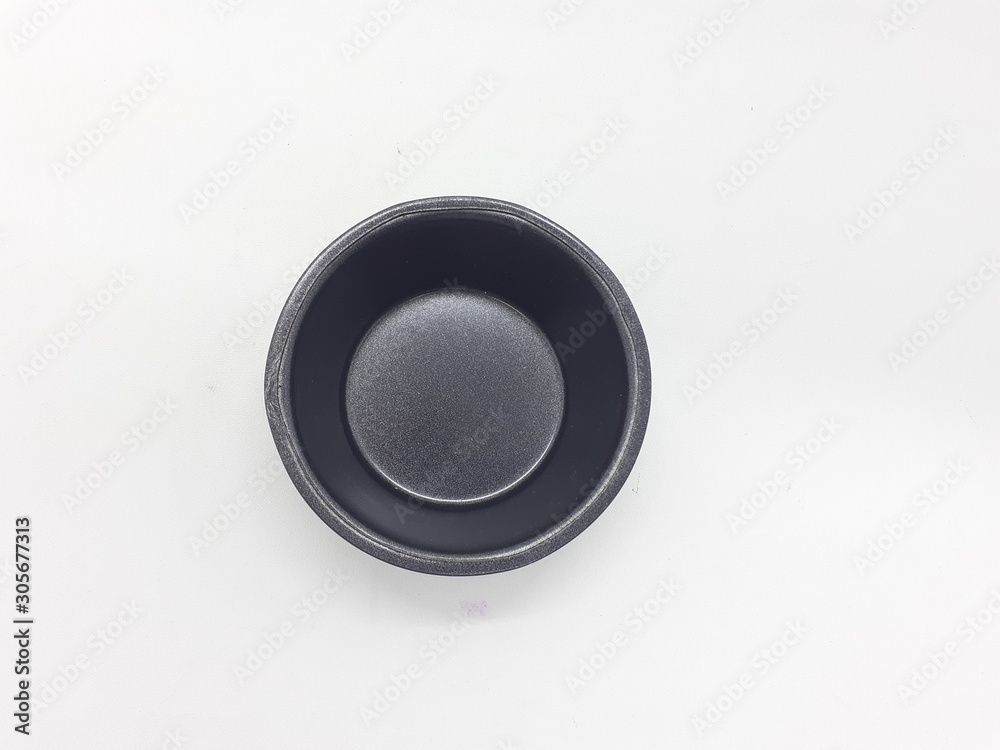 Black Metallic Frying Cake or Egg Maker Pan with Multiple Containers for Kitchen Utensils in White Isolated background Black Metallic Frying Cake or Egg Maker Pan with Multiple Containers for Kitchen Utensils in White Isolated background