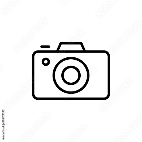 Camera Vector Line Icons of Network and Communication. Pixel perfect.