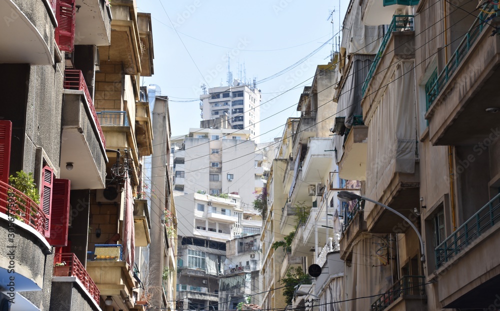 Mar Mikhael Neighborhood Street View, Beirut, Lebanon