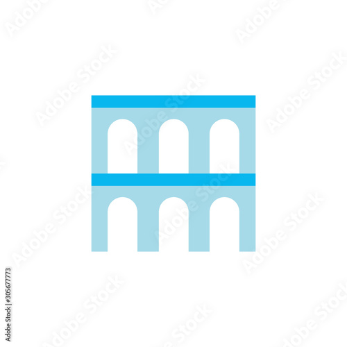 water dam flat style icon