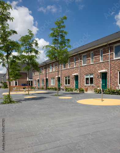 Biddinghuizen. Modern Dutch architecture. Houses. Residential housing. Netherlands. Flevopolder photo