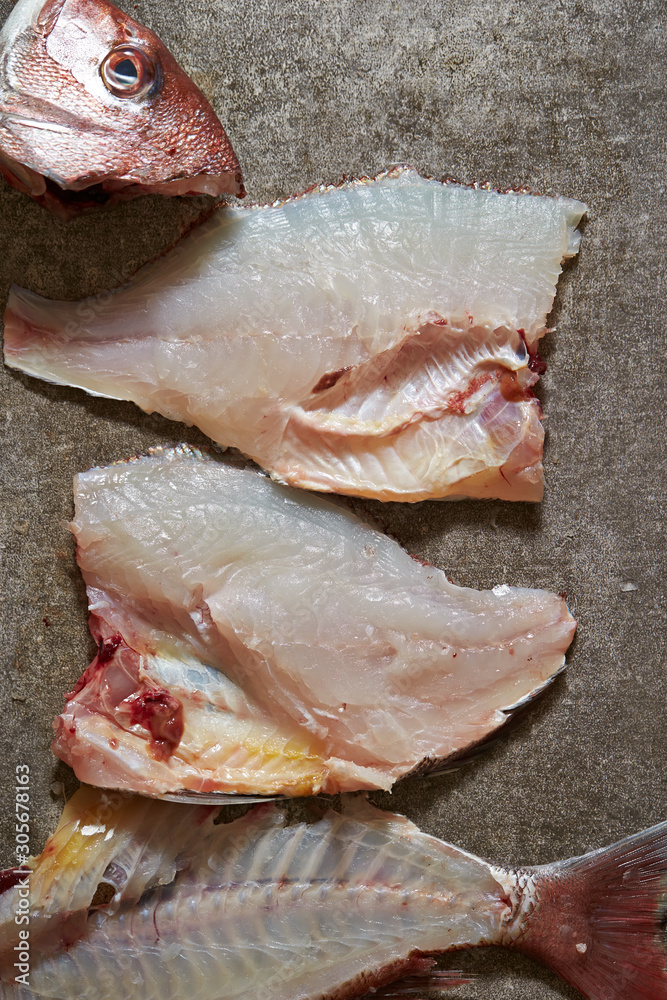 Red sea bream fish fillet Red sea bream fish fillet