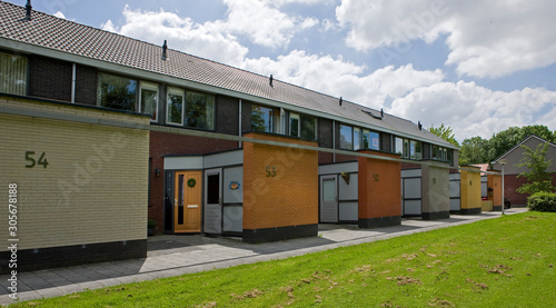 Biddinghuizen. Modern Dutch architecture. Houses. Residential housing. Netherlands. Flevopolder © A