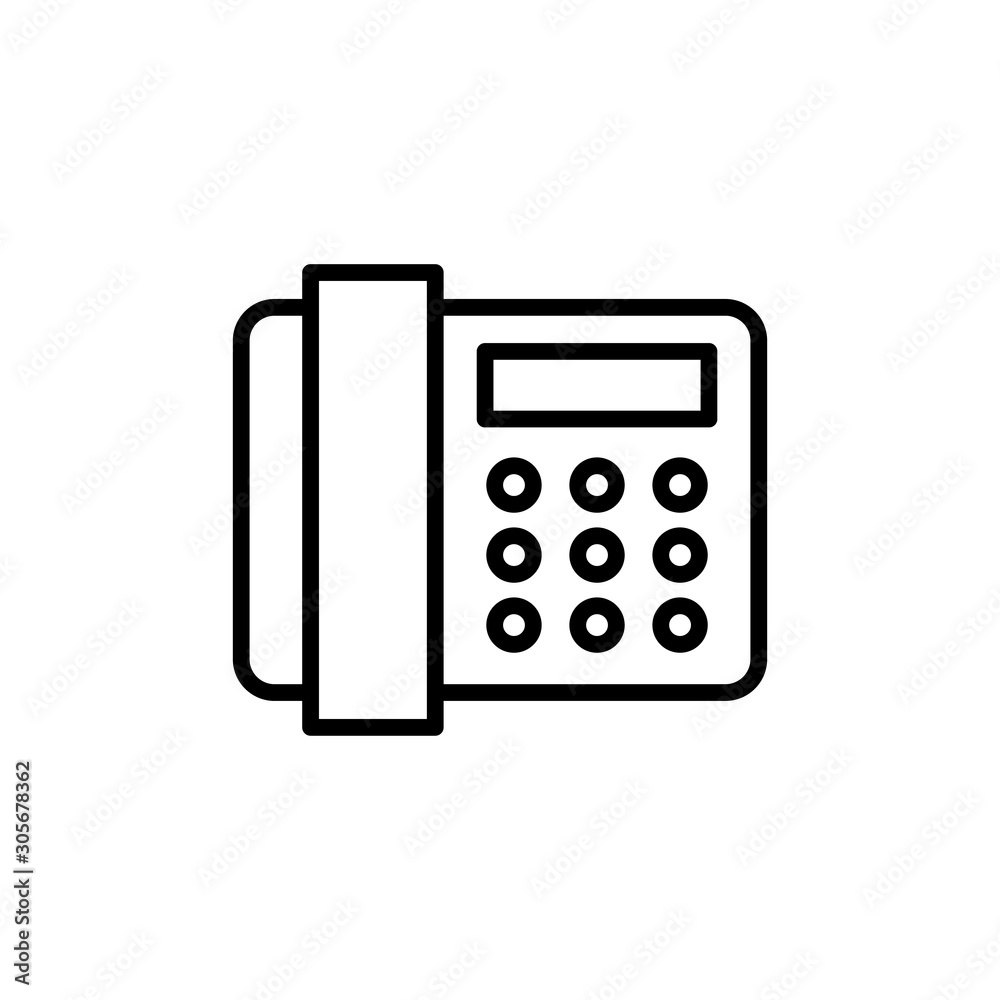 Landline Vector Line Icons of Network and Communication. Pixel perfect. Landline Vector Line Icons of Network and Communication. Pixel perfect.