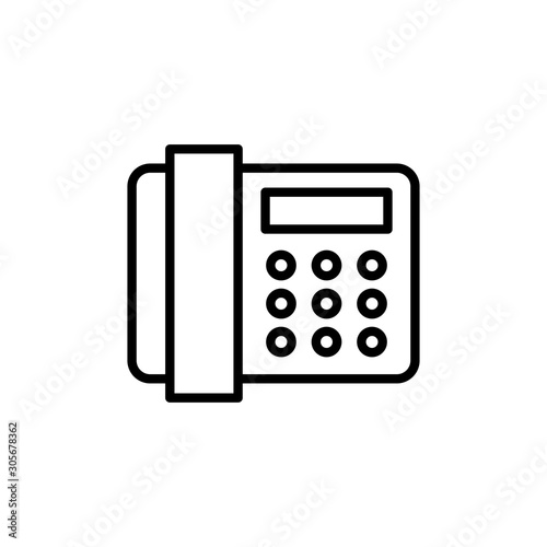 Landline Vector Line Icons of Network and Communication. Pixel perfect.