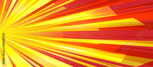 Festive background of bright colorful speed lines. Effect motion lines for comic book and manga. Sunbeams with effect explosion. Template for web and print design. Vector