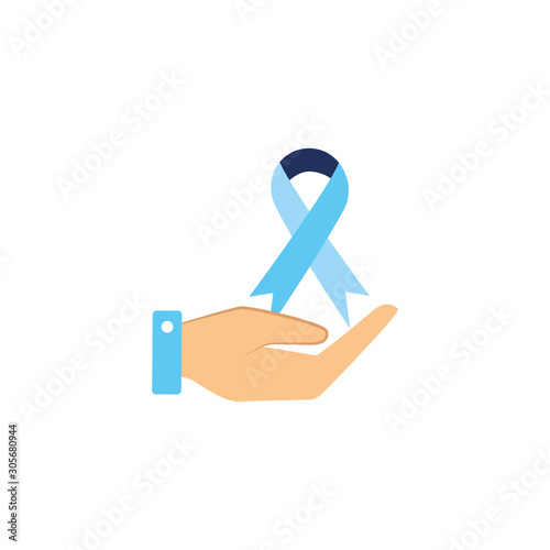ribbon awareness vote flat style icon