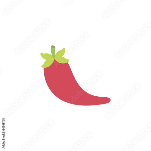 vegetable chili pepper flat style icon
