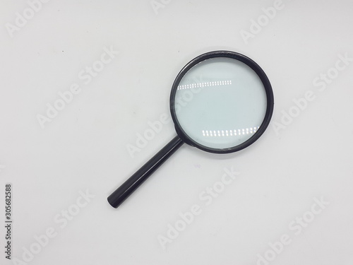 Clean Blank Stylish Sun Glass Magnifier for Zooming Stuff and Help Reading Text Book or Find Things in White Isolated Background