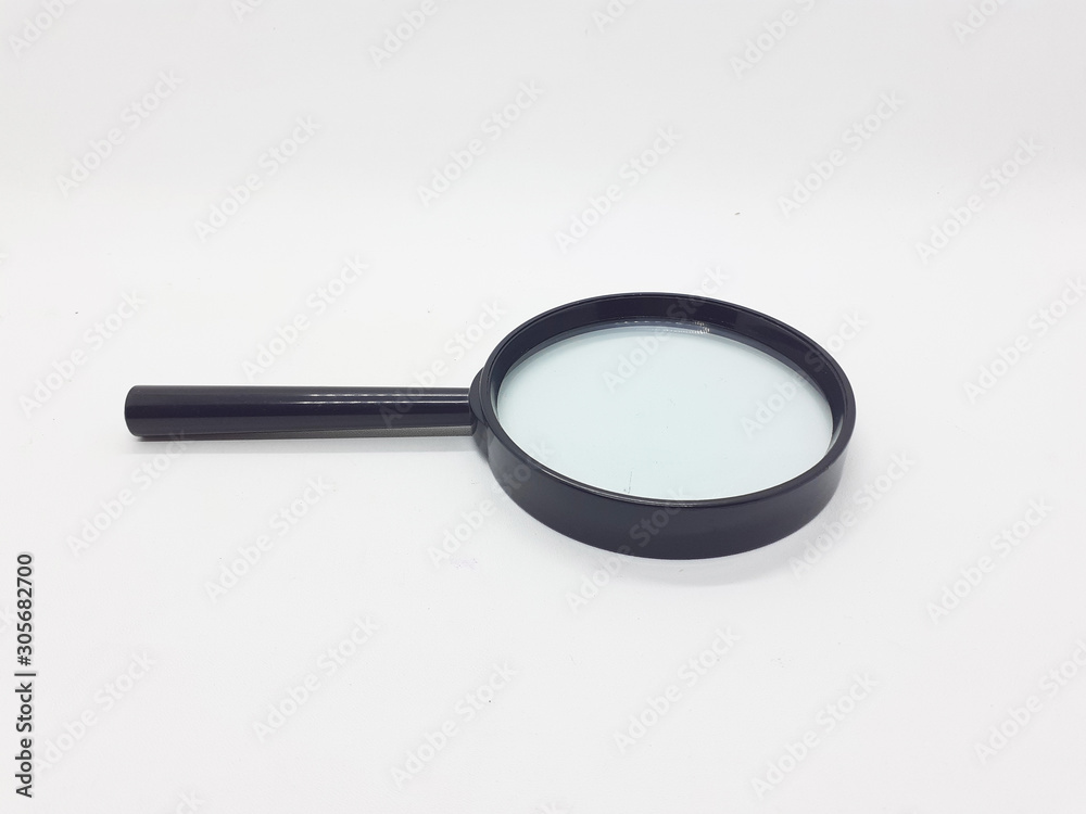 Clean Blank Stylish Sun Glass Magnifier for Zooming Stuff and Help Reading Text Book or Find Things in White Isolated Background Clean Blank Stylish Sun Glass Magnifier for Zooming Stuff and Help Reading Text Book or Find Things in White Isolated Background