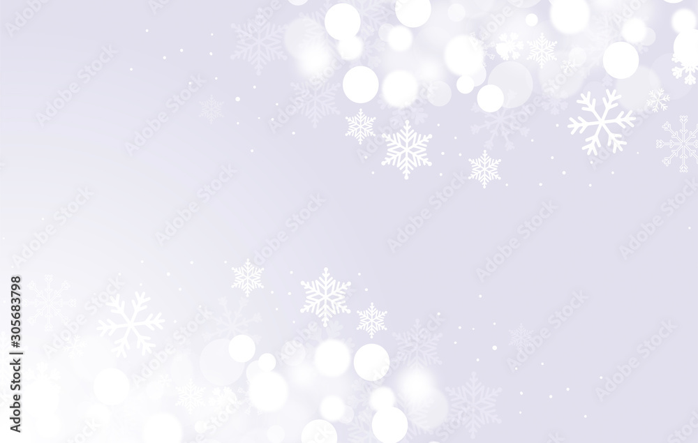 sfondo, elegante, argentato, natale, fiocchi di neve	