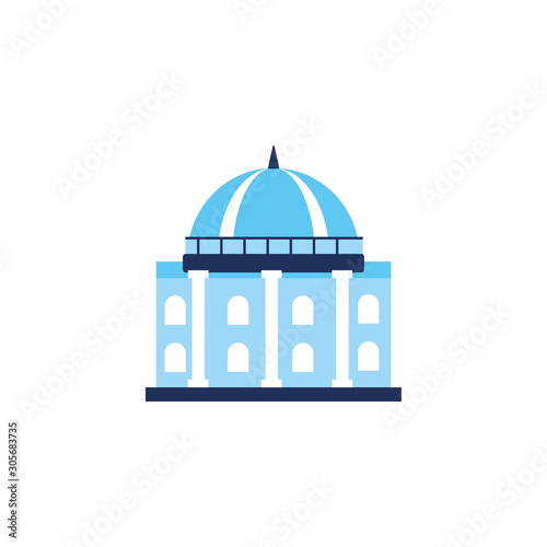 vote building flat style icon