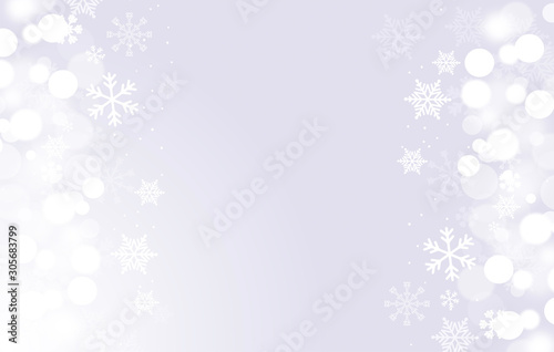 sfondo, elegante, argentato, natale, fiocchi di neve	