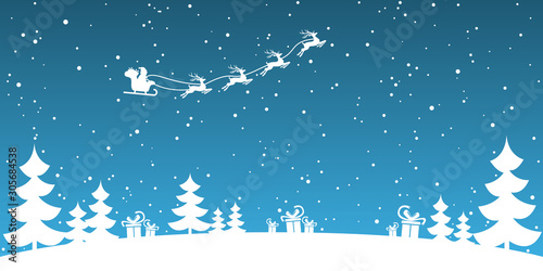 simple christmas background with typical elements