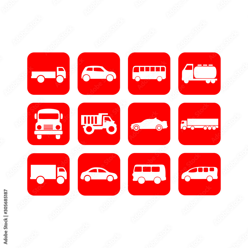 car icon, bus, ambulance icon vector design symbol car icon, bus, ambulance icon vector design symbol