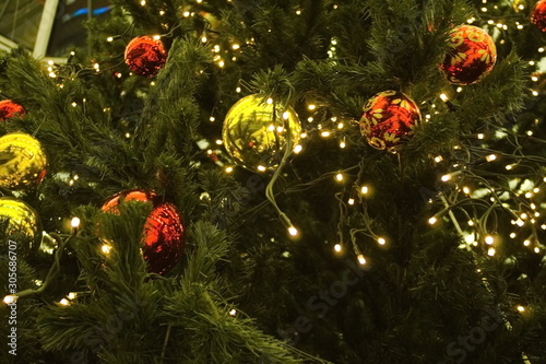 festive decorated tree