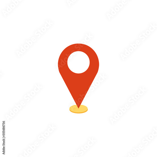 pin pointer location flat icon photo