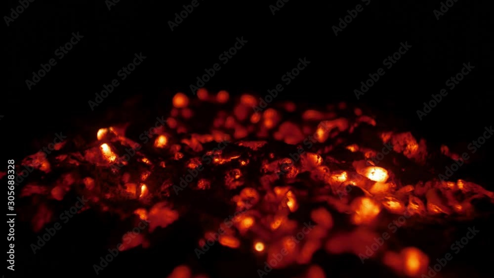 Smoldering embers. Time lapse Smoldering embers. Time lapse