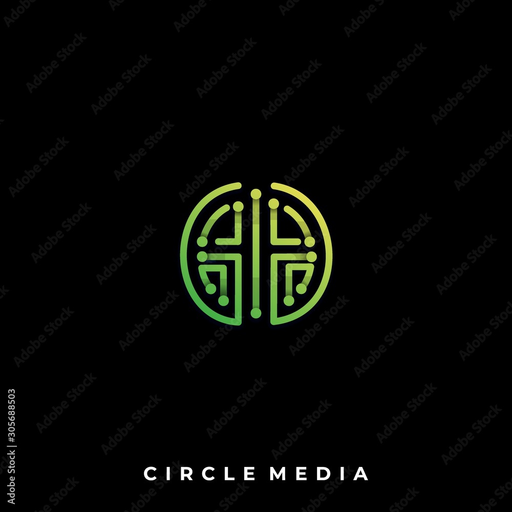Obraz premium Abstract Circle Illustration Vector Design Template