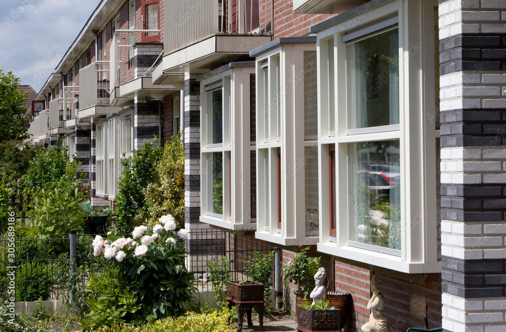 Modern Dutch residential area. Modern architecture.
