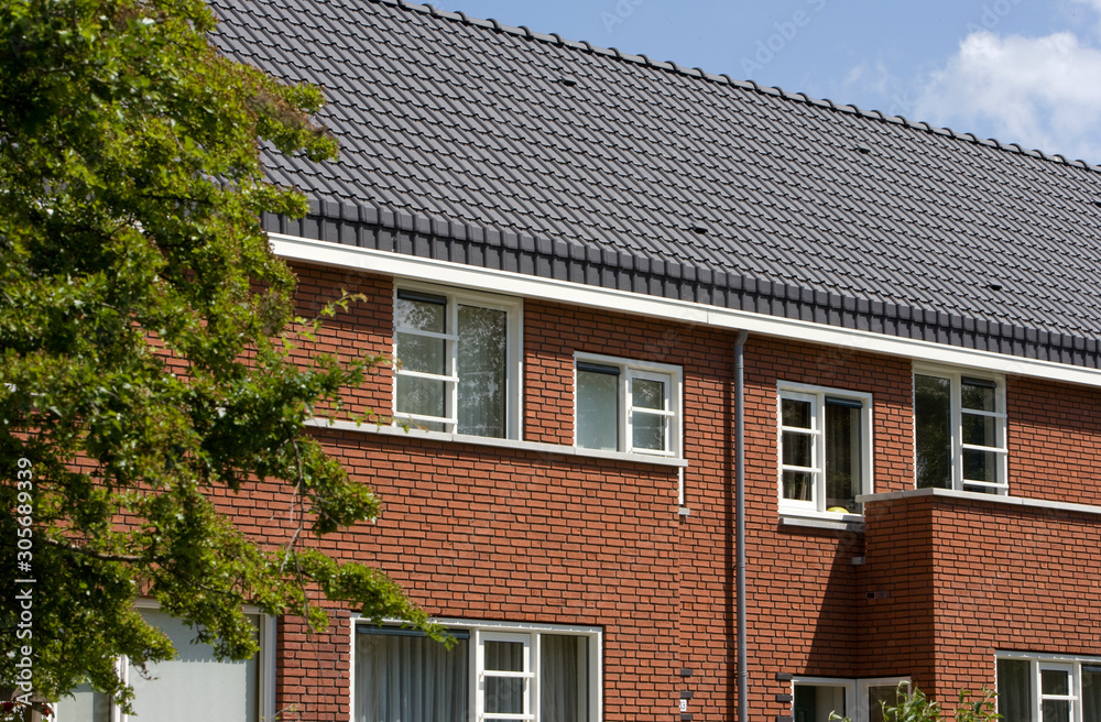 Modern Dutch residential area. Modern architecture.