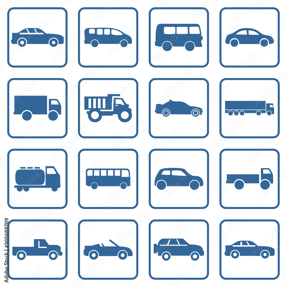 car icon, bus, ambulance icon vector design symbol 