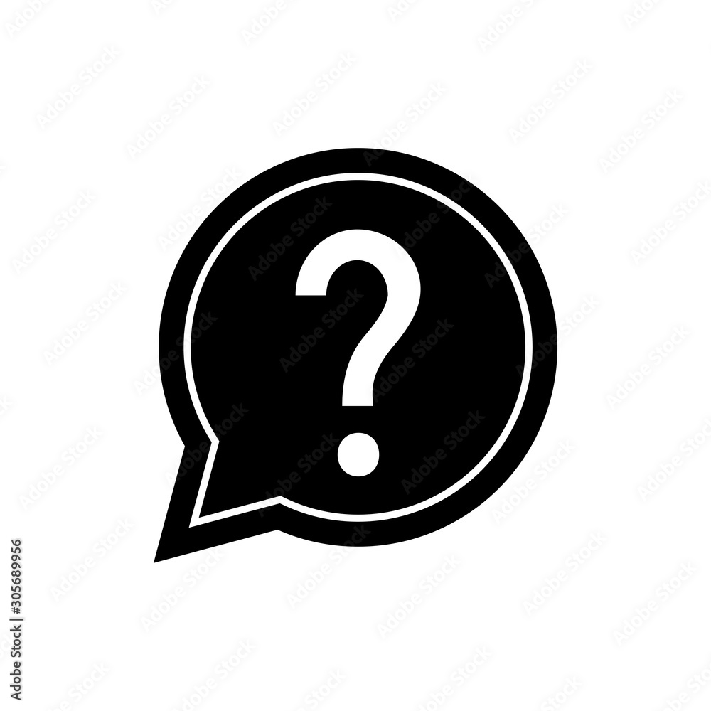 help vector icon, question icon in trendy flat design help vector icon, question icon in trendy flat design