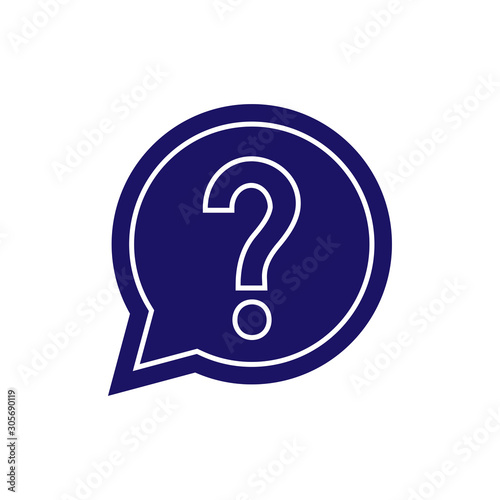 help vector icon, question icon in trendy flat design