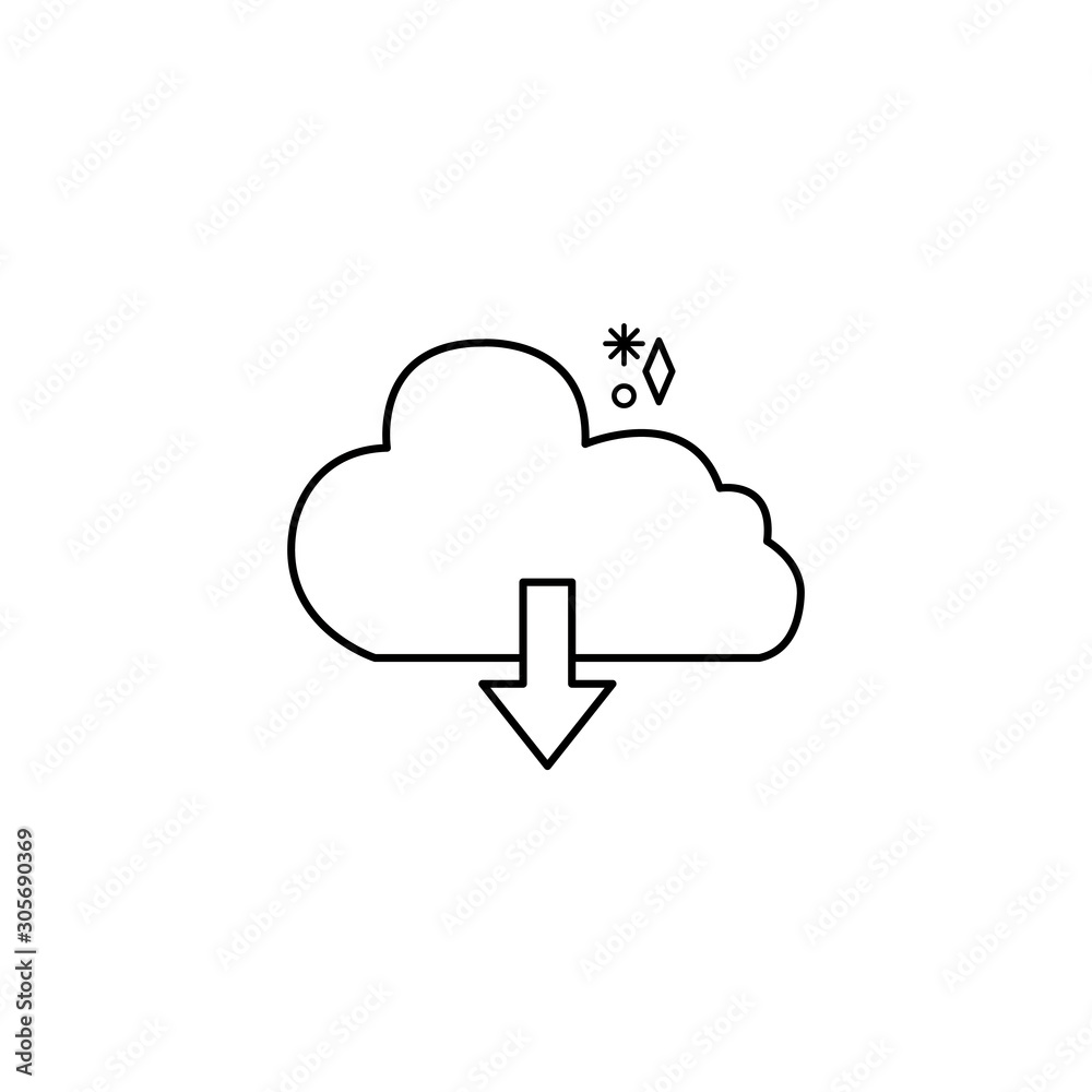 cloud computing with social media line style cloud computing with social media line style
