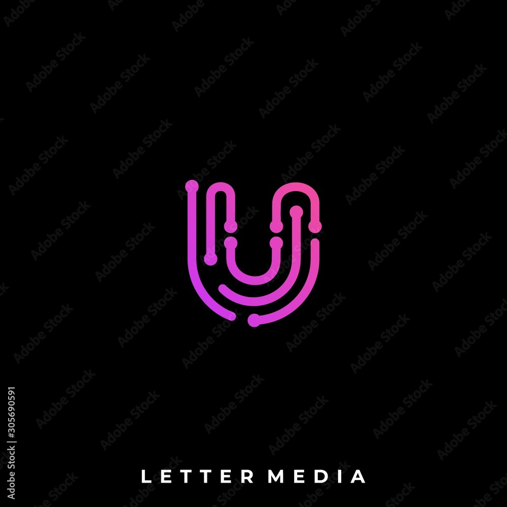 Abstract Letter U Illustration Vector Design Template Abstract Letter U Illustration Vector Design Template