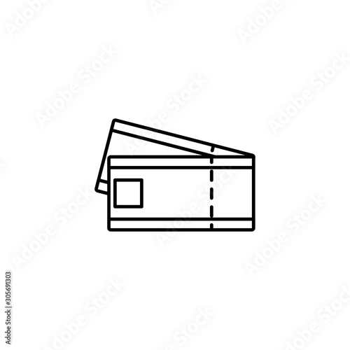 travel ticket line style icon