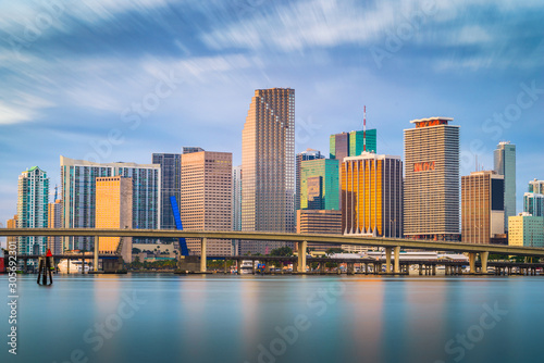 Miami, Florida, USA downtown skyline. © SeanPavonePhoto
