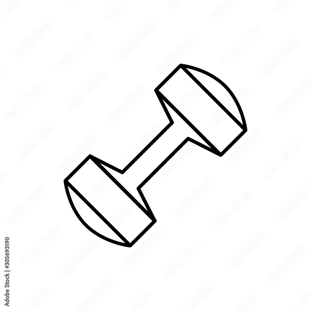 dumbbell icon trendy flat design