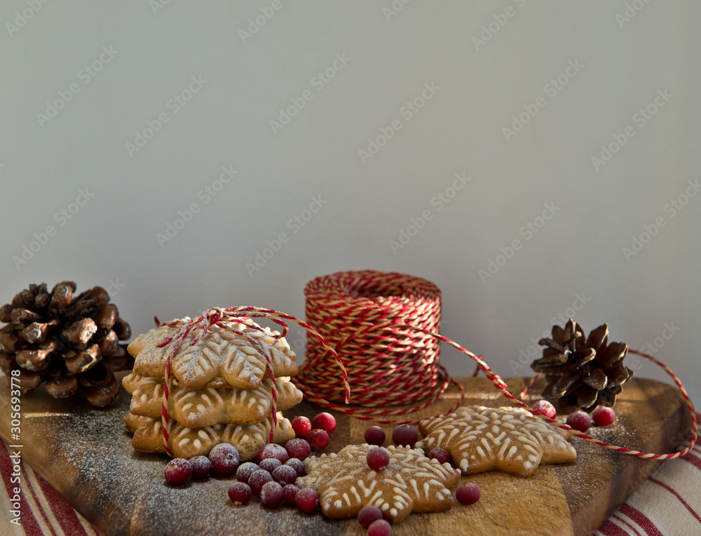 Christmas cookies with festive decoration/Merry Christmas and Happy New Year Christmas cookies with festive decoration/Merry Christmas and Happy New Year