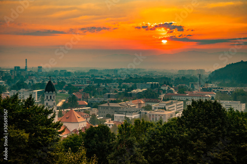 Sunrise at Ljubljana, capital of Slovenia