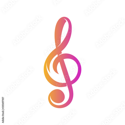 Music Note Logo Design Concept Vector. Note Play Music Logo Template. Icon Symbol. Illustration
