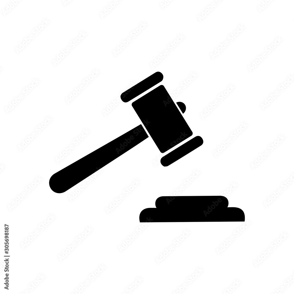 Judge Gavel Auction Icon Vector Illustration Judge Gavel Auction Icon Vector Illustration